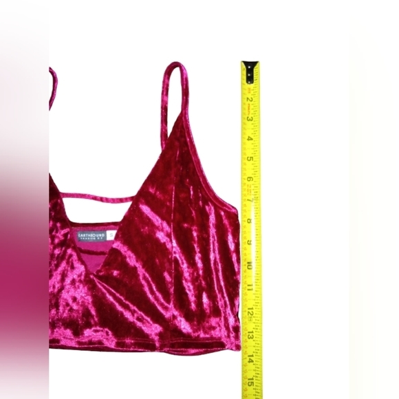 EARTHBOUND TRADING Co. burgundy crop top/bralette - Picture 4 of 4